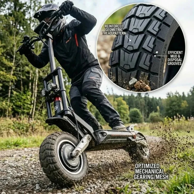 Opona terenowa 10 cali 10x2.75-6.5 do hulajnogi KuKirin G2 Master, A1, G2 i G3, wzmocniona