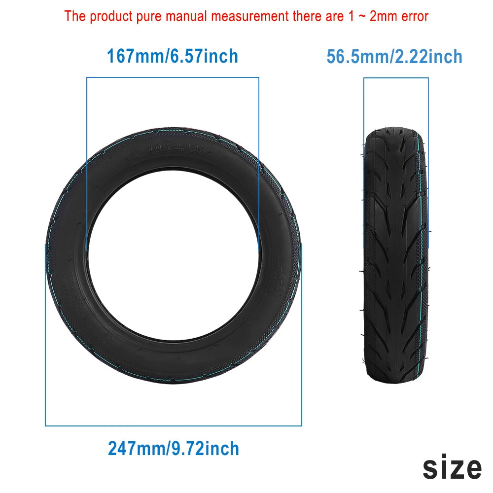 Opona dętkowa 10 cali 10x2.125 do hulajnogi Segway Ninebot F20, F25, F30 i F40, także z dętką