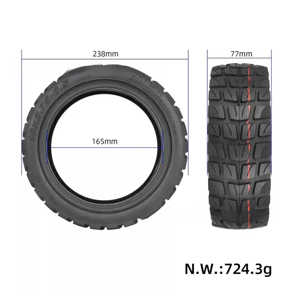 Opona terenowa 10 cali 10x2.75-6.5 do hulajnogi Speedway 5 i Dualtron 3, bezdętkowa